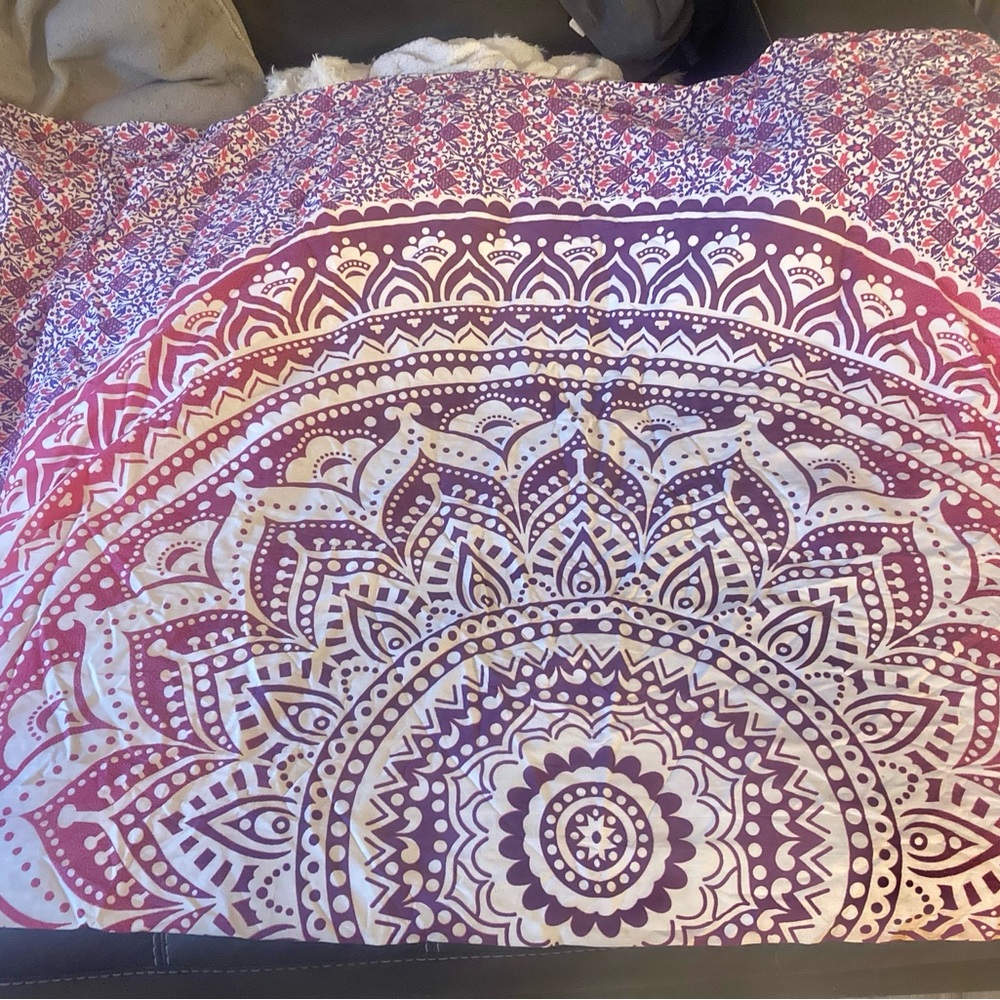 Purple and Pink Mandala Tapestry